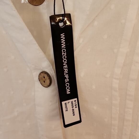 Club Z Collection White Coverup, NWT - Picture 6 of 8